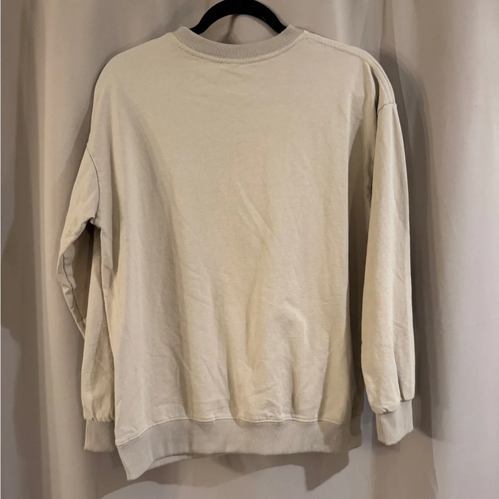Source Unknown Tan Dog Sweater with Ghost Design